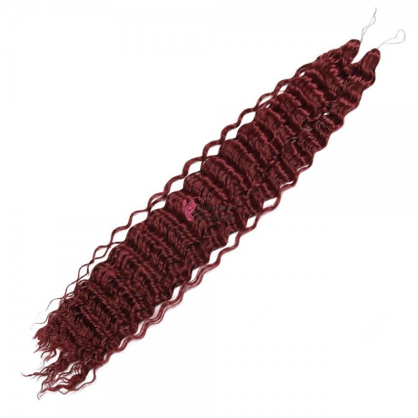 Extensie de par afro Deep Water Wave Twist Crochet de 60 cm Cod ADWBUG60 Burgundy